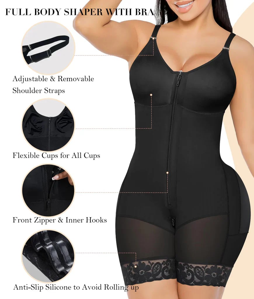 Tummy Control Butt Lifter Shaper – Zipper Crotch for Comfort and Confidence
