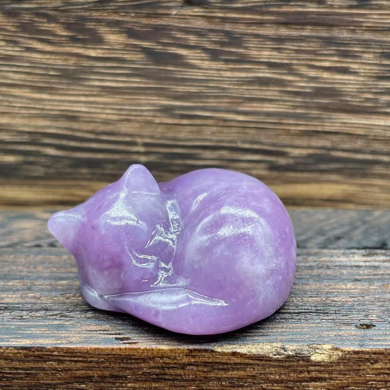 (🔥HOT SALE NOW 50% OFF) - 🐱Natural Quartz Crystal Sleeping Cat Decoration