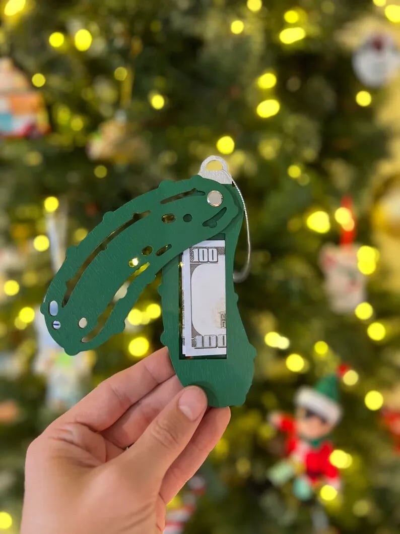 🎅2024 Christmas Ornament -🥒Christmas Pickle Money Holders