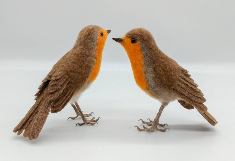 🌲Christmas Gift 50% Off--🎈Festigadget Eco-Friendly Needle Felted Bird Collection – Handmade Wool Songbirds (Wren/Chickadee/Bluebird/Magpie/Robin/Cardinal) – Sustainable Wildlife Decor 🐦✨