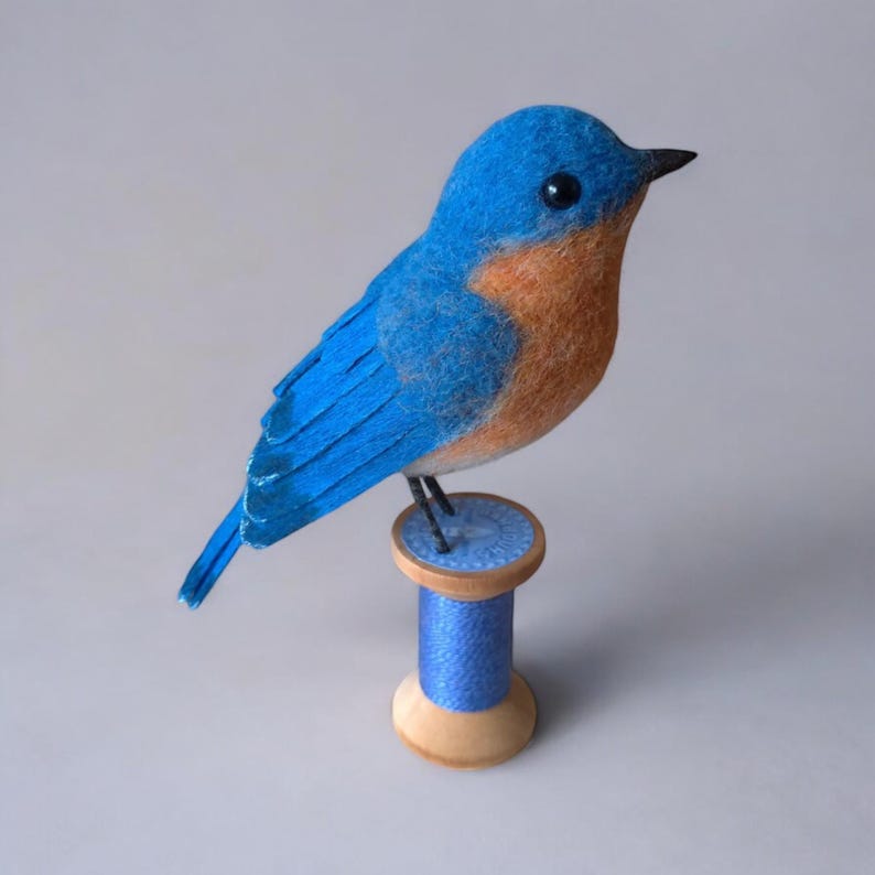 🌲Christmas Gift 50% Off--🎈Festigadget Eco-Friendly Needle Felted Bird Collection – Handmade Wool Songbirds (Wren/Chickadee/Bluebird/Magpie/Robin/Cardinal) – Sustainable Wildlife Decor 🐦✨