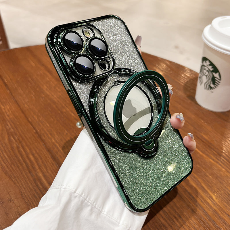 🎁💝2024 Valentine’s Day Gifts - Glitter Magnetic Magsafe Ring Holder Case for iPhone 
