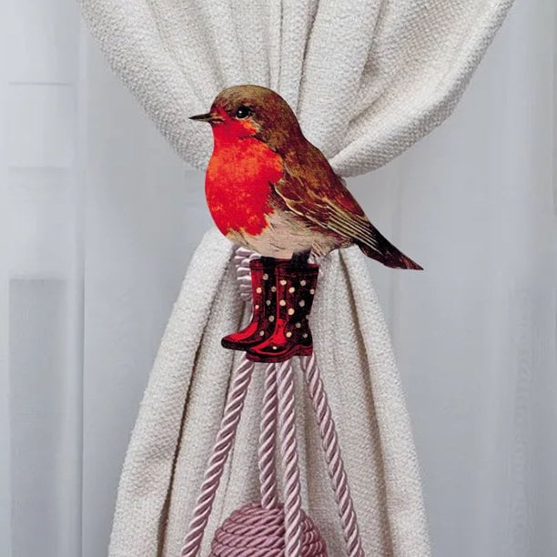 Robin Wooden Brooch