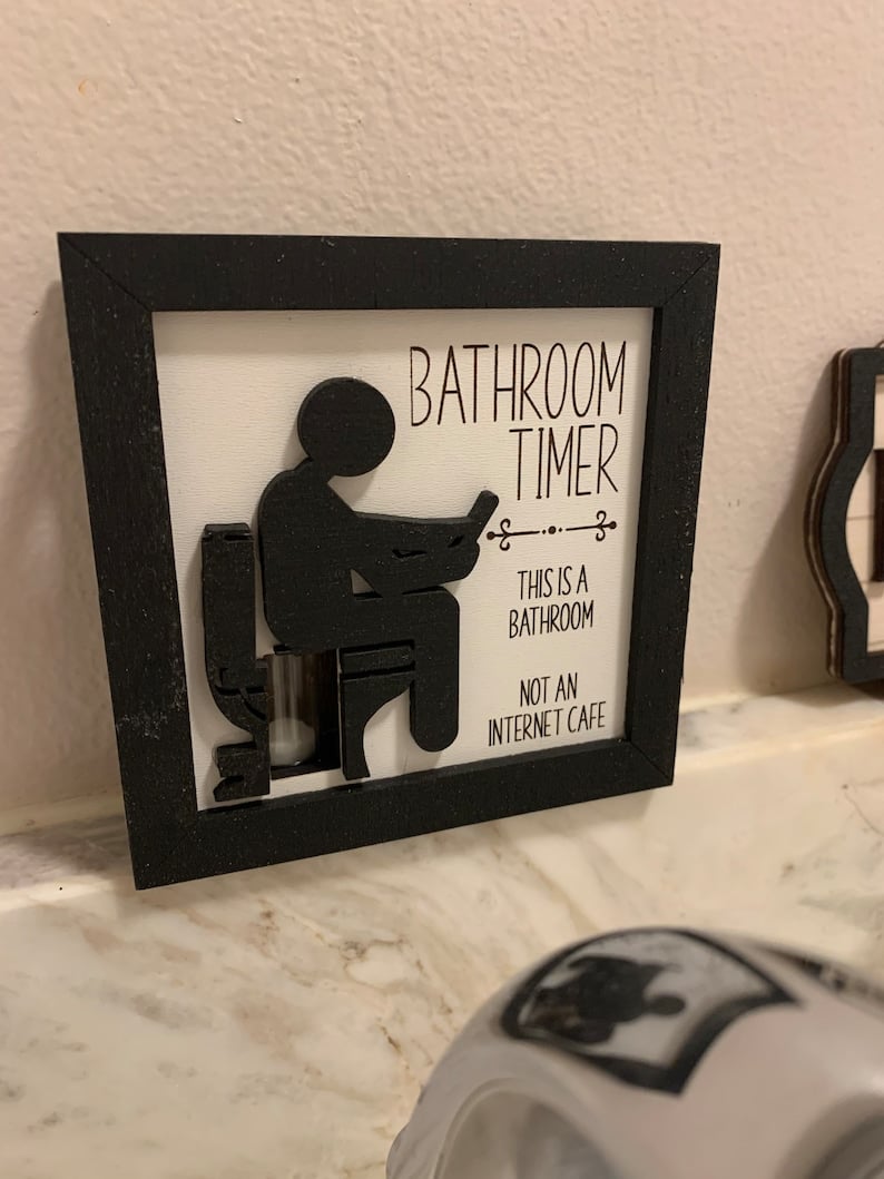 2-Sided Bathroom Timer Funny Gag Gift2-Sided Bathroom Timer Funny Gag Gift🚽