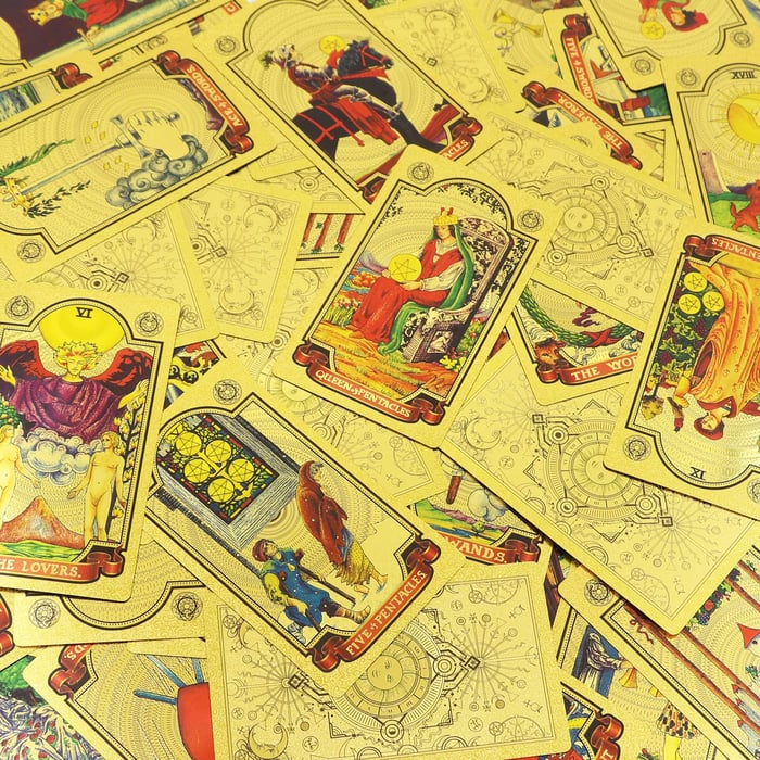 🔥Explore the Mystical World of Tarot Gold Foil Tarot