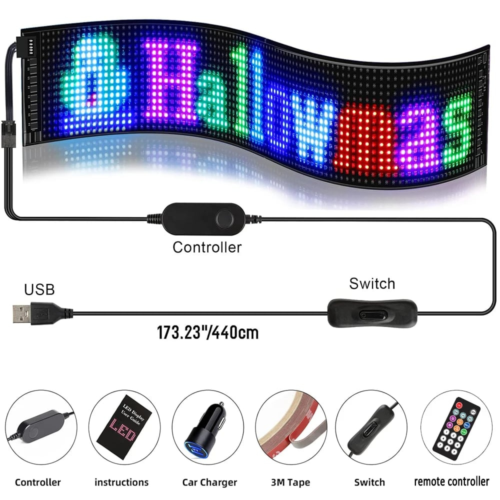 🔥Last Day Promotion 50% OFF🔥 - Ultra-thin flexible Bluetooth LED screen