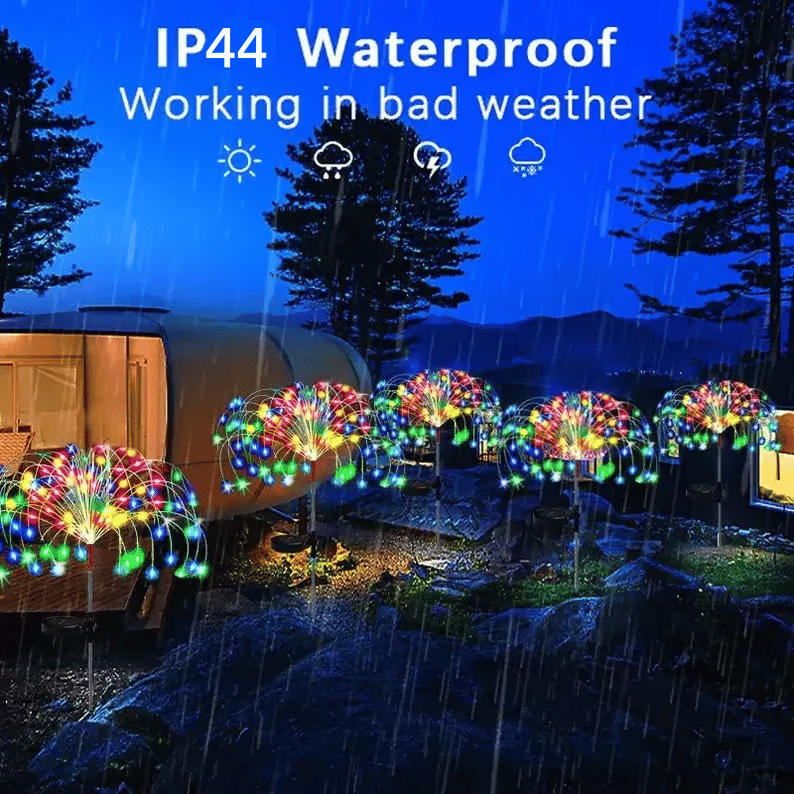 🔥Last Day Promotion 70% OFF🔥 - 🎁Waterproof  Solar Garden Fireworks Lamp