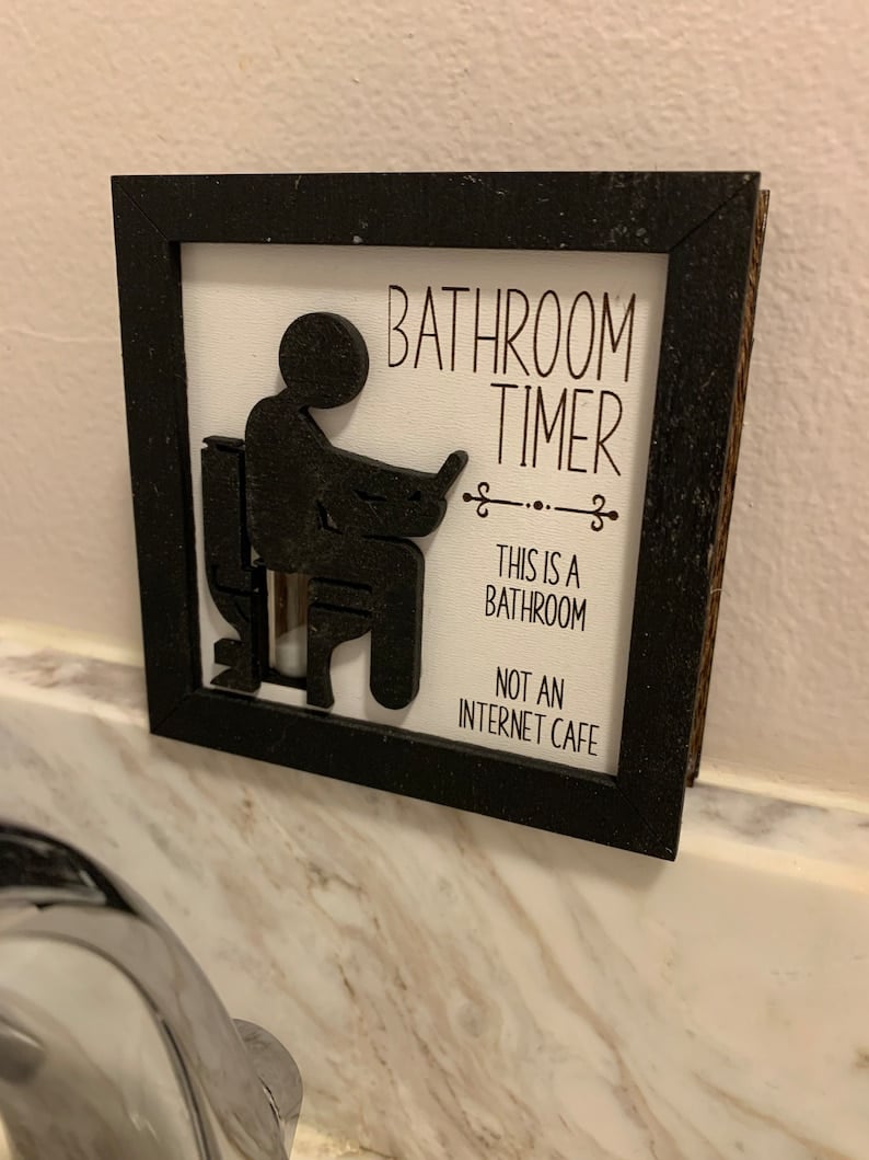2-Sided Bathroom Timer Funny Gag Gift2-Sided Bathroom Timer Funny Gag Gift🚽