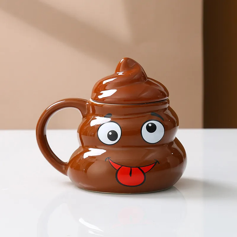 💩Naughty Prank Poop Emoji Ceramics Mug With Spoon