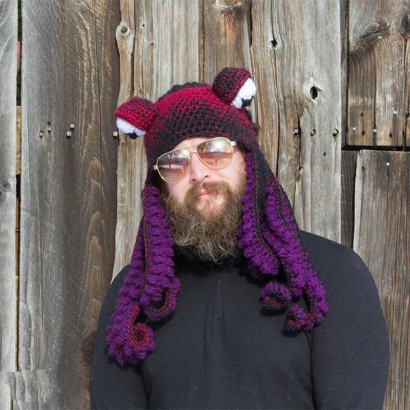 🎅Early Christmas Sale - 49% OFF🎁Octopus Pattern Color Block Crochet Hat