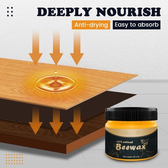 🔥Last Day Promotion 50% OFF🔥 - Wood Seasoning Beeswax Household Polishing✨(Free Sponge)