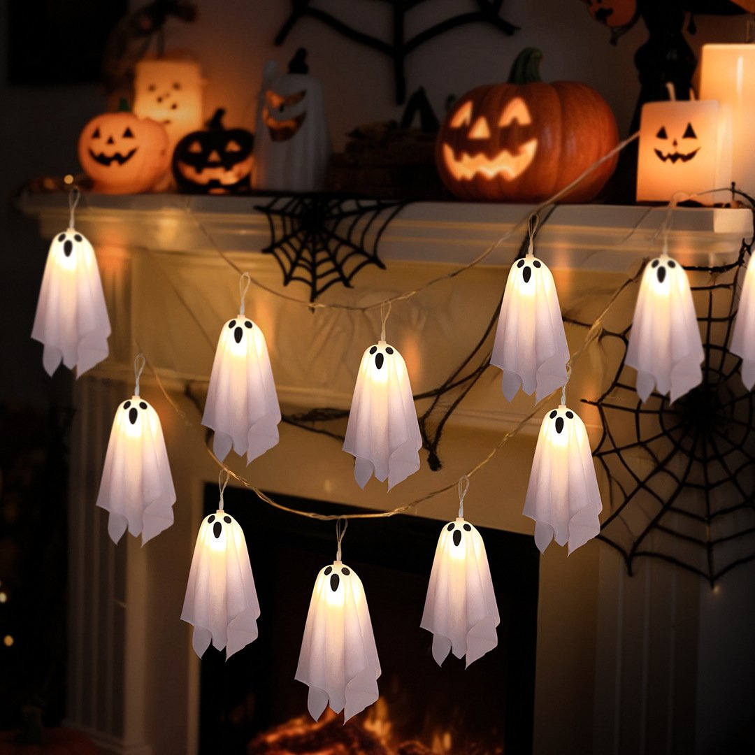 🏆50K+ SOLD! 💥Hanging Ghost Lights – Halloween Home & Garden Decor