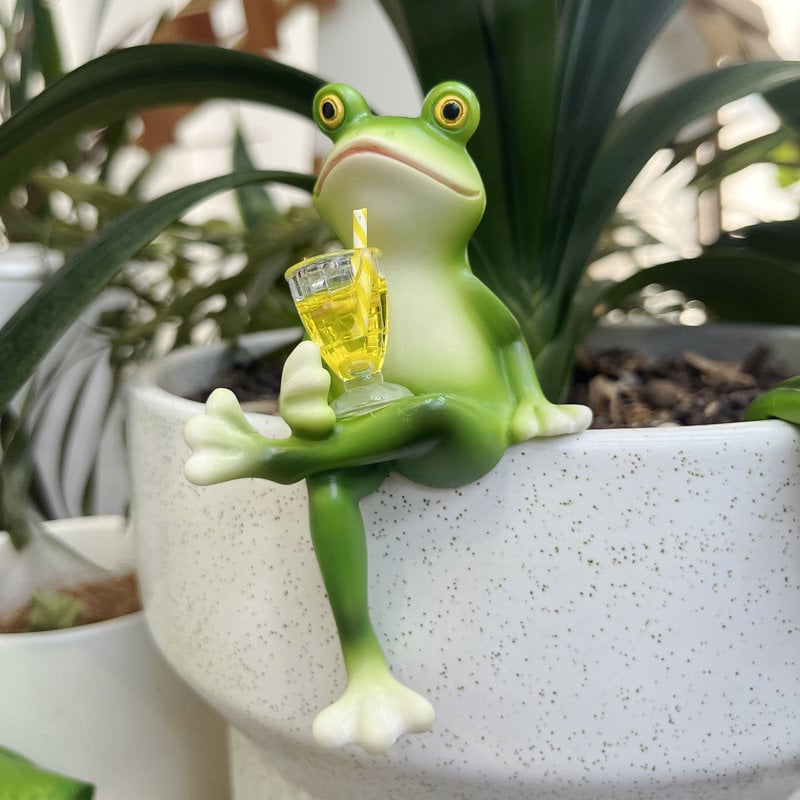 🔥Last Day 70% OFF🐸 Frog Flower Pot Hanger Ornament🍷