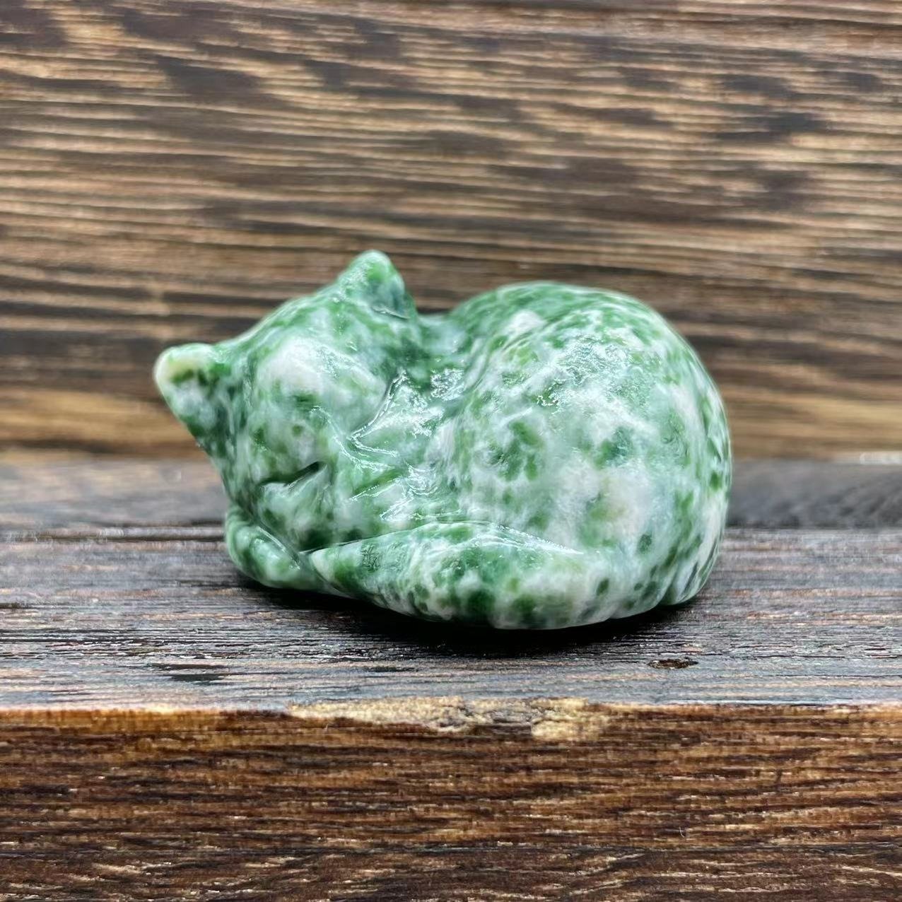 (🔥HOT SALE NOW 50% OFF) - 🐱Natural Quartz Crystal Sleeping Cat Decoration
