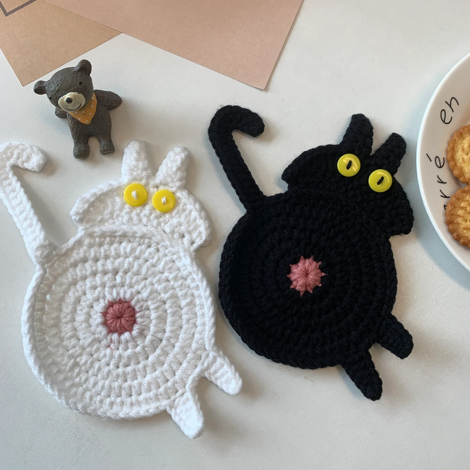 🔥Hot Sale -🐱Cute Cat Butt Coasters-Buy 3 Get 1 Free🎉