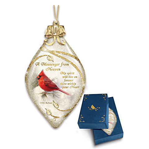 Women Gift-Messenger From Heaven Illuminated Cardinal Art Ornament