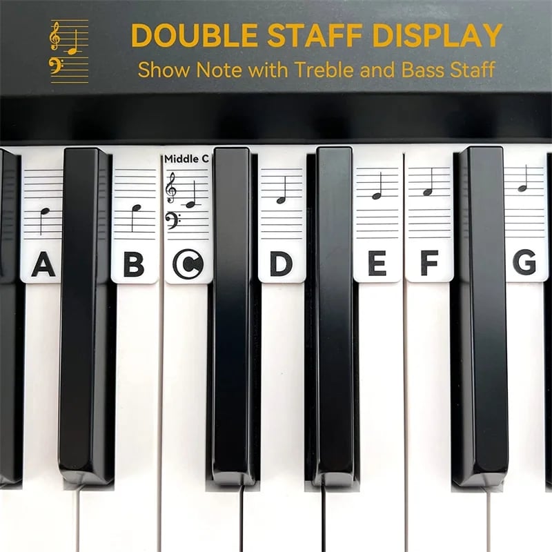 (💝Christmas Pre Sale 50% OFF!!)-🎄Removable Piano Keyboard Note Labels