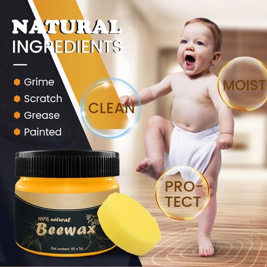 🔥Last Day Promotion 50% OFF🔥 - Wood Seasoning Beeswax Household Polishing✨(Free Sponge)