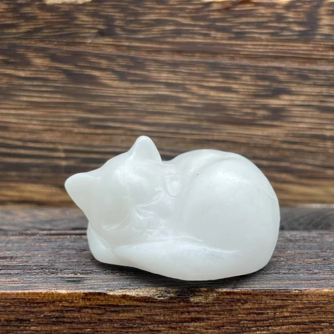 (🔥HOT SALE NOW 50% OFF) - 🐱Natural Quartz Crystal Sleeping Cat Decoration