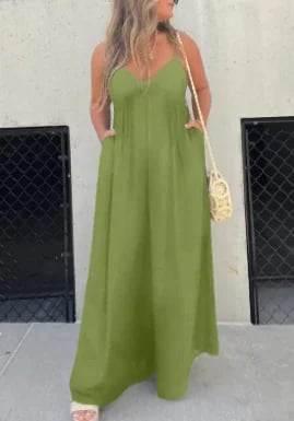 🔥BIG SALE 49% OFF🔥🔥V-Neck Effortless Wide Leg Jumpsuit