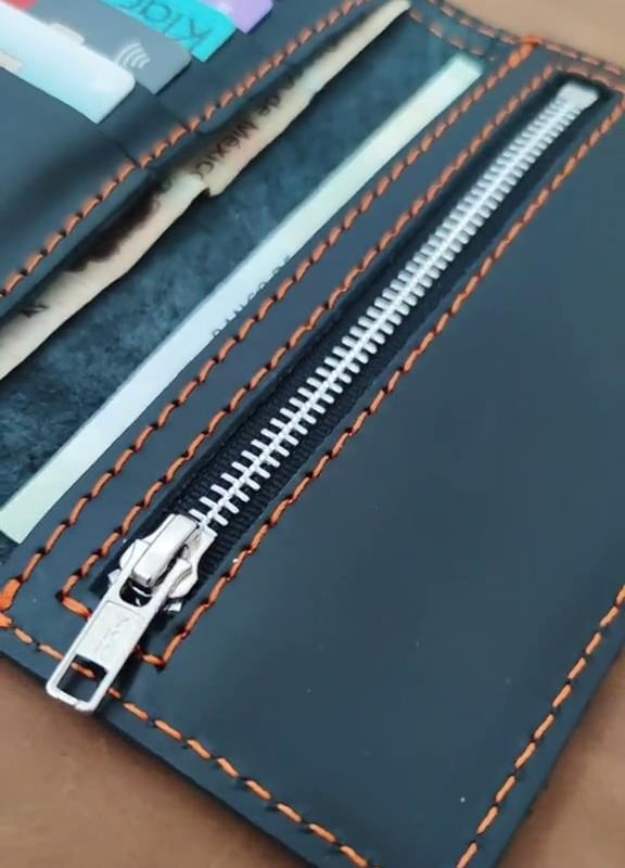 🎁 Father's Day Limited Edition-Handcrafted Leather Long Biker Wallet