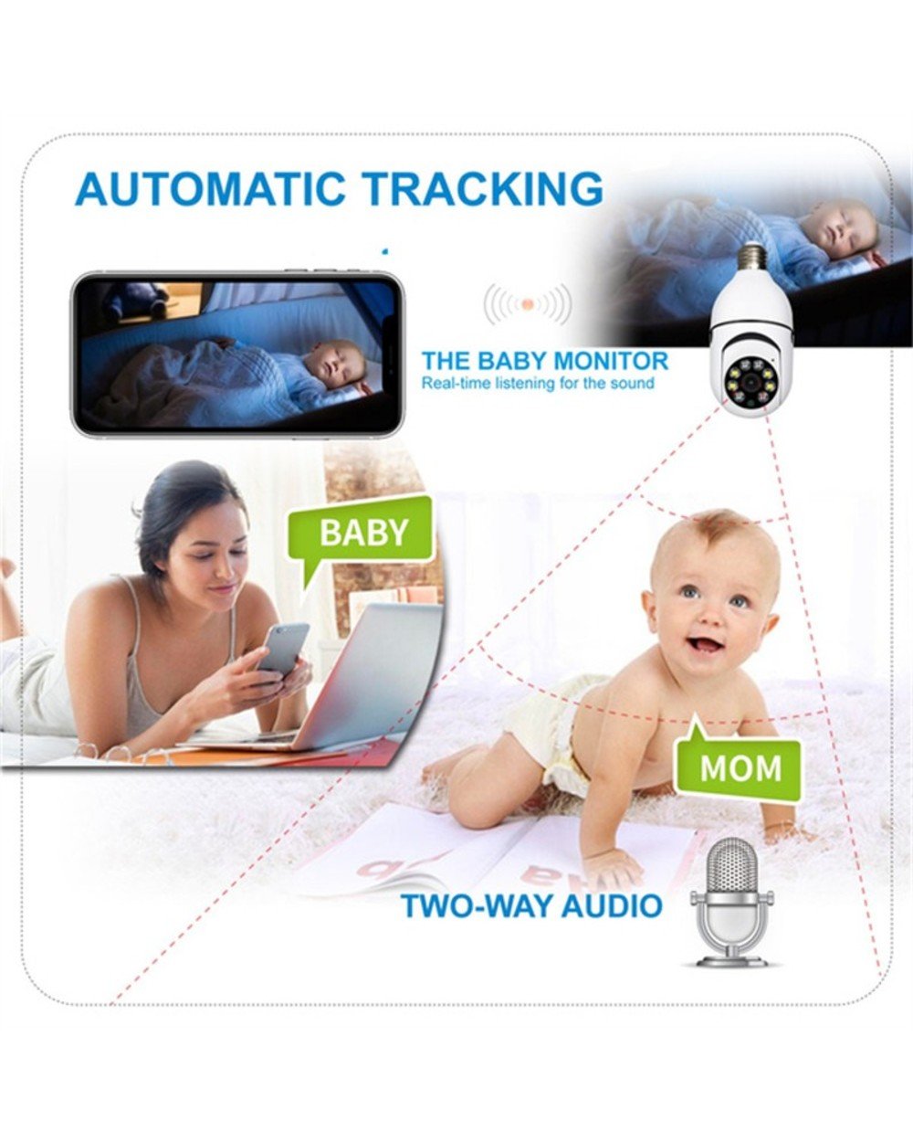 🔥2023 HOT SALE🔥-Wireless Wifi Light Bulb Camera Security Camera⭐⭐⭐⭐⭐(5/5)