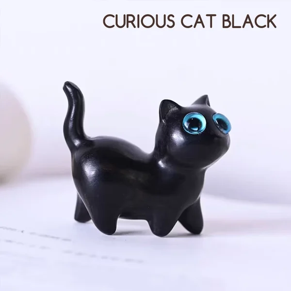 Sandalwood hand-carved wood cat