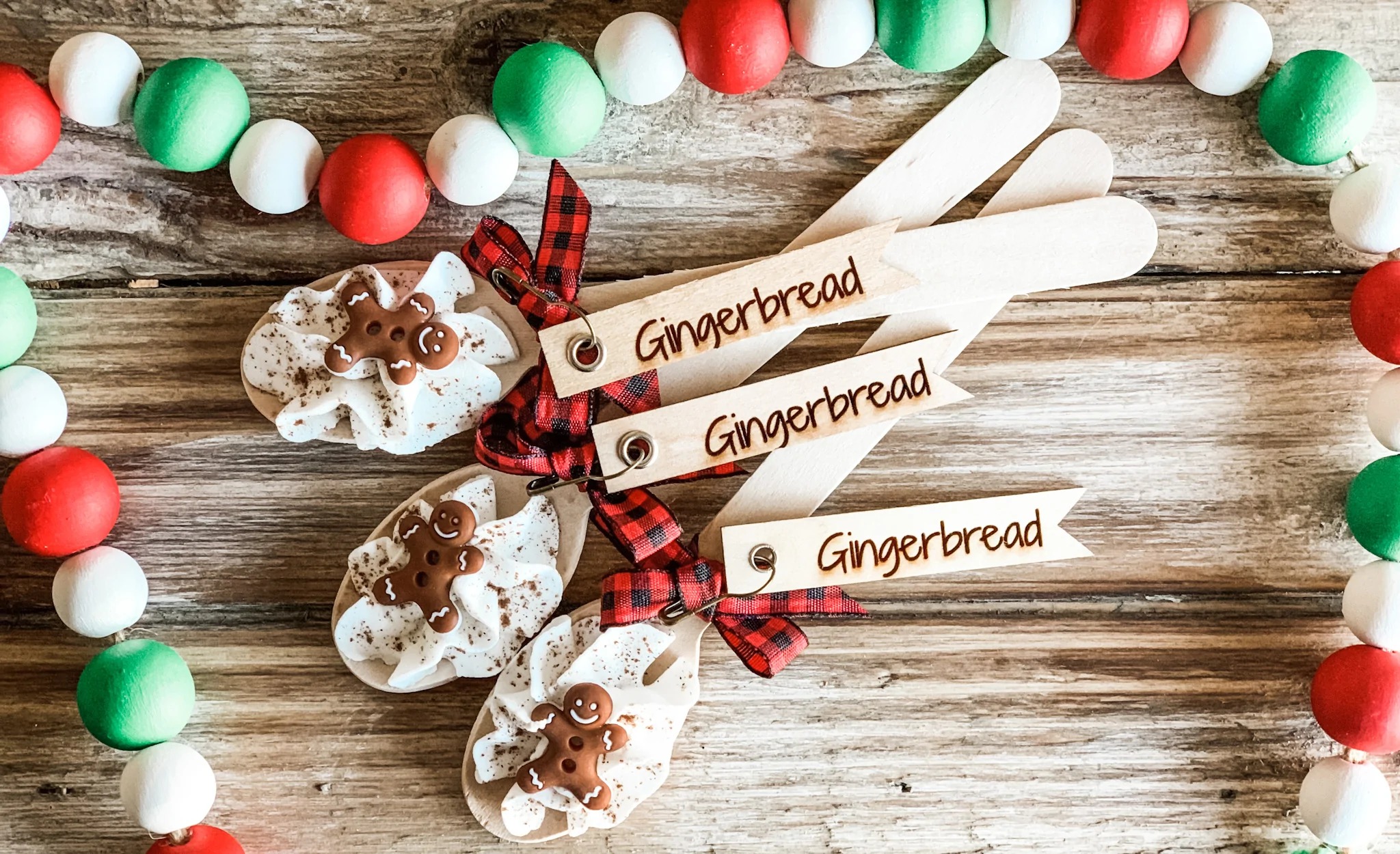Gingerbread Tiered Tray Decor