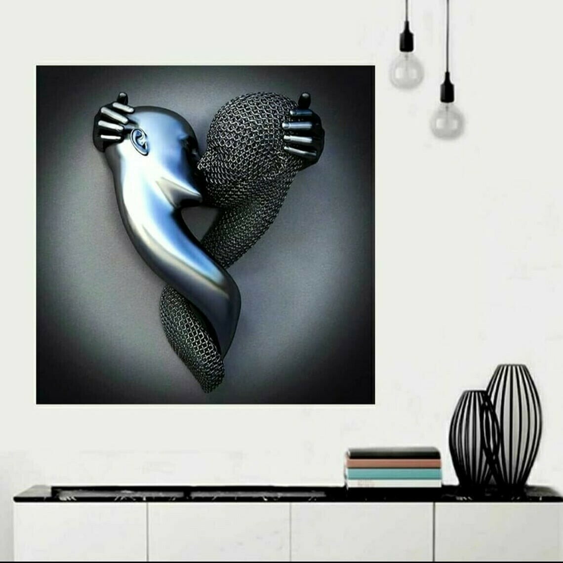 Love Heart Gray-3D Art Wall💞The most romantic way to express your love💞