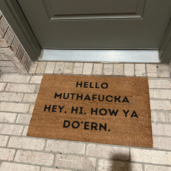 Funny Rug with Hello Mothafucka