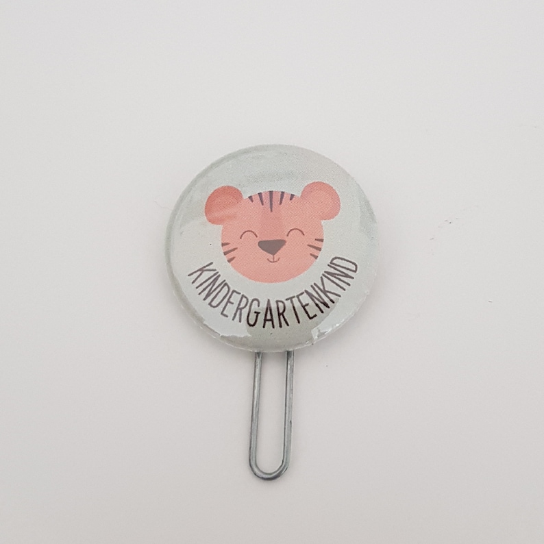 button "Tiger" with sweet card - gift for the perfect start to kindergarten or the acclimatization!