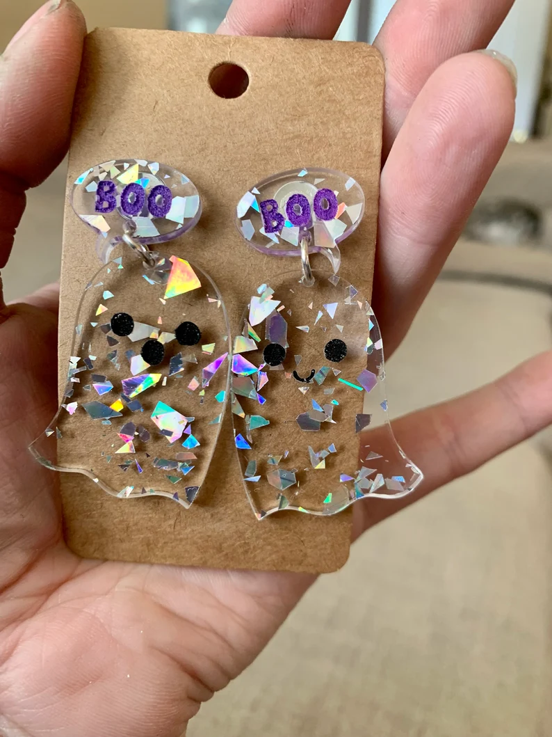 Lava Lamp Ghost Earrings
