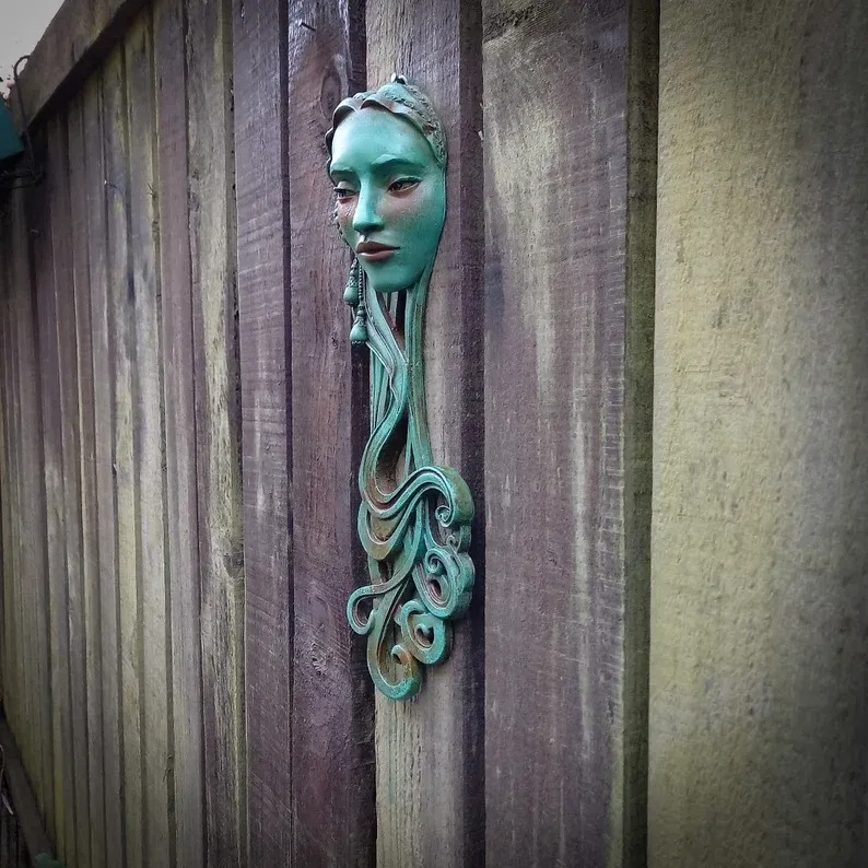 Saoirse (Sersha) Art Nouveau inspired sculpted female face
