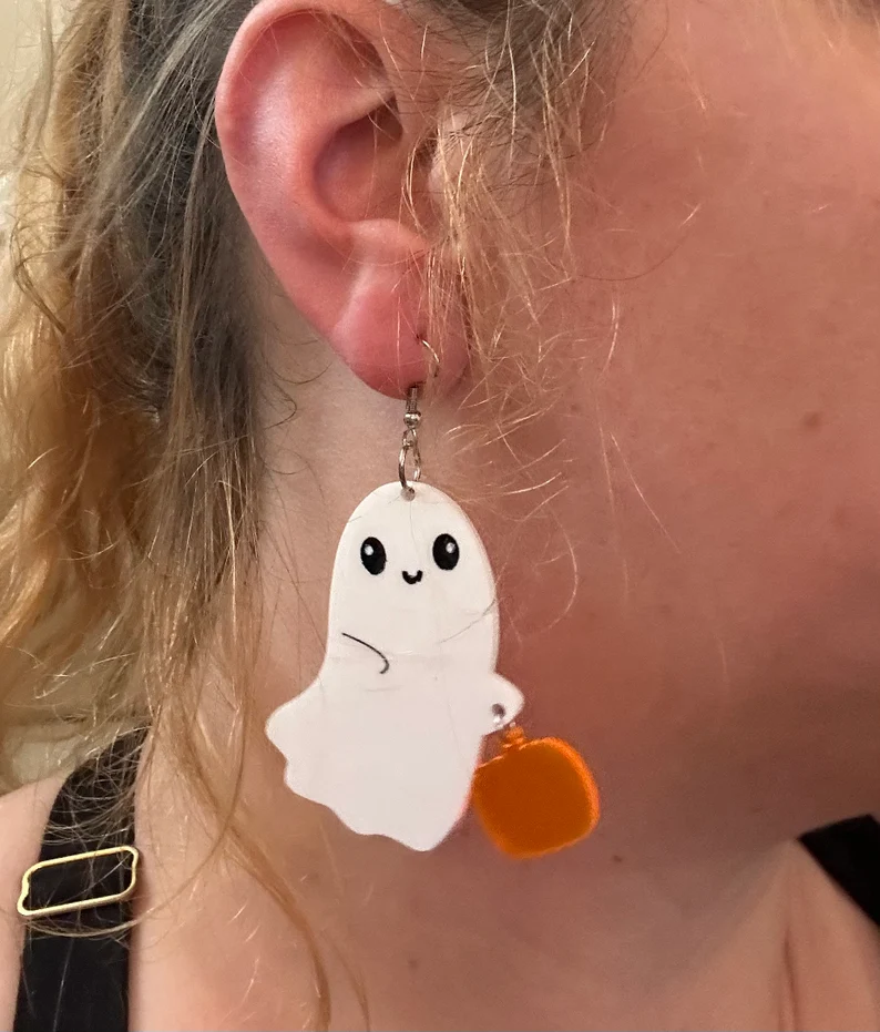 Lava Lamp Ghost Earrings