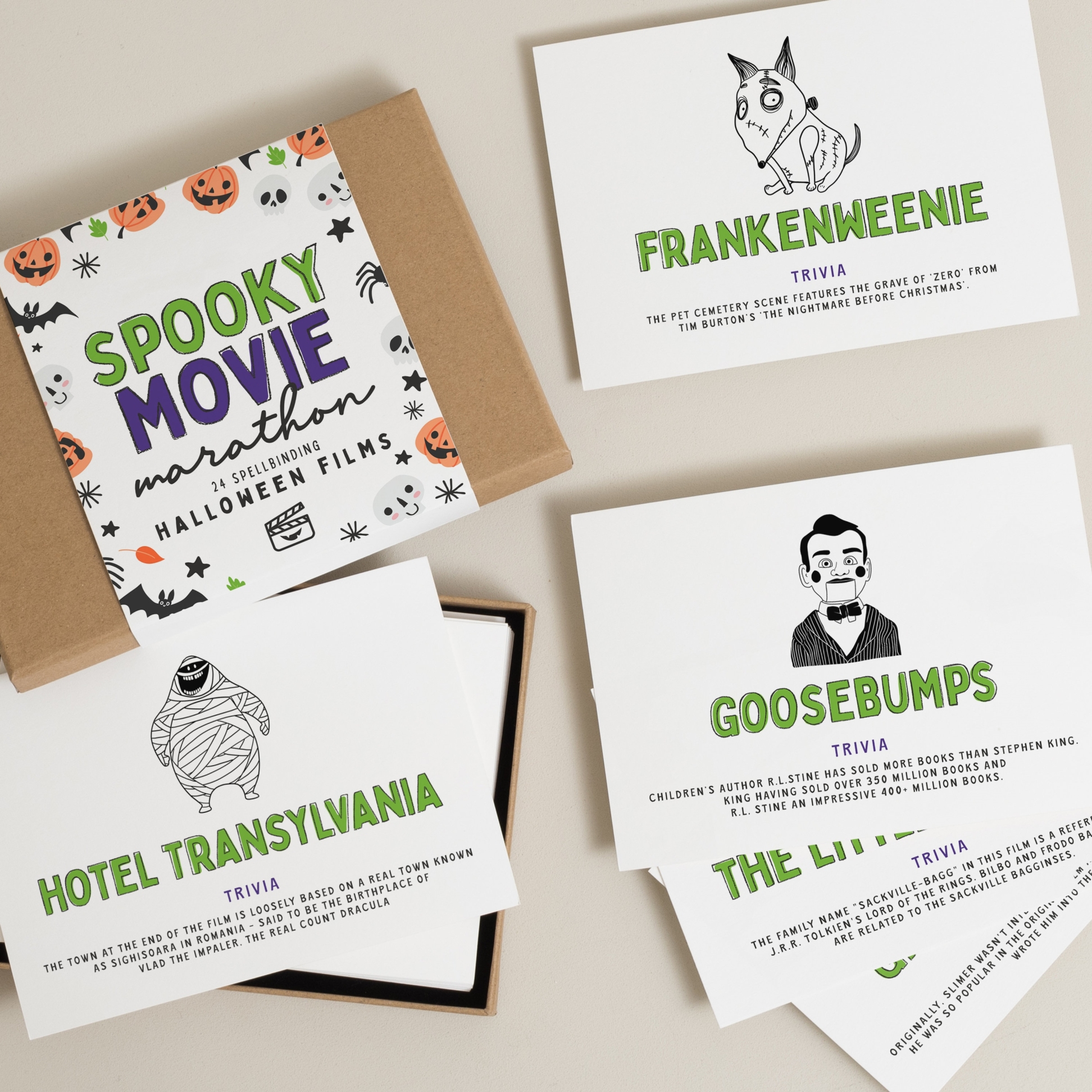 💀Halloween Advent Calendar-🗃Twenty-Four Days Of Movie Card Set