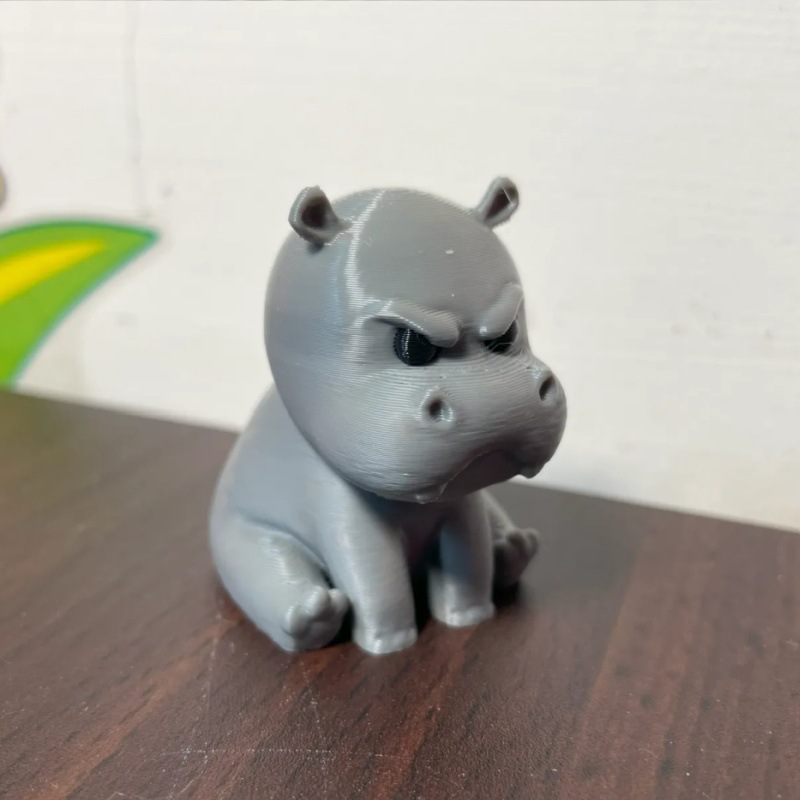 3D-Printed Angry Hippo – Unique & Playful Decor Piece