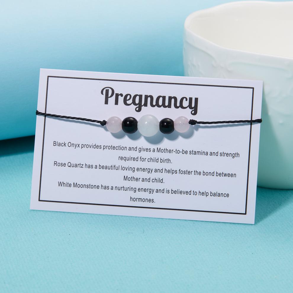 Spiritual Anxiety Reiki Beads Bracelets with Meaning Card