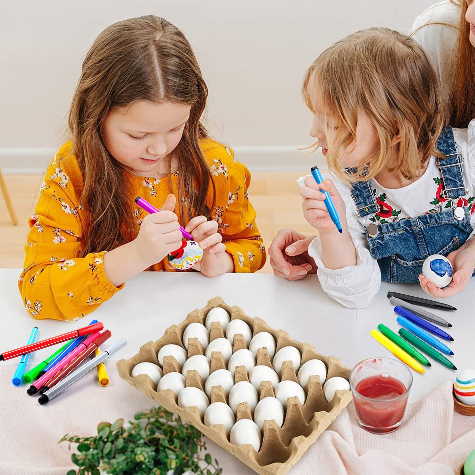 White Wooden Easter Egg -DIY Game for Kids