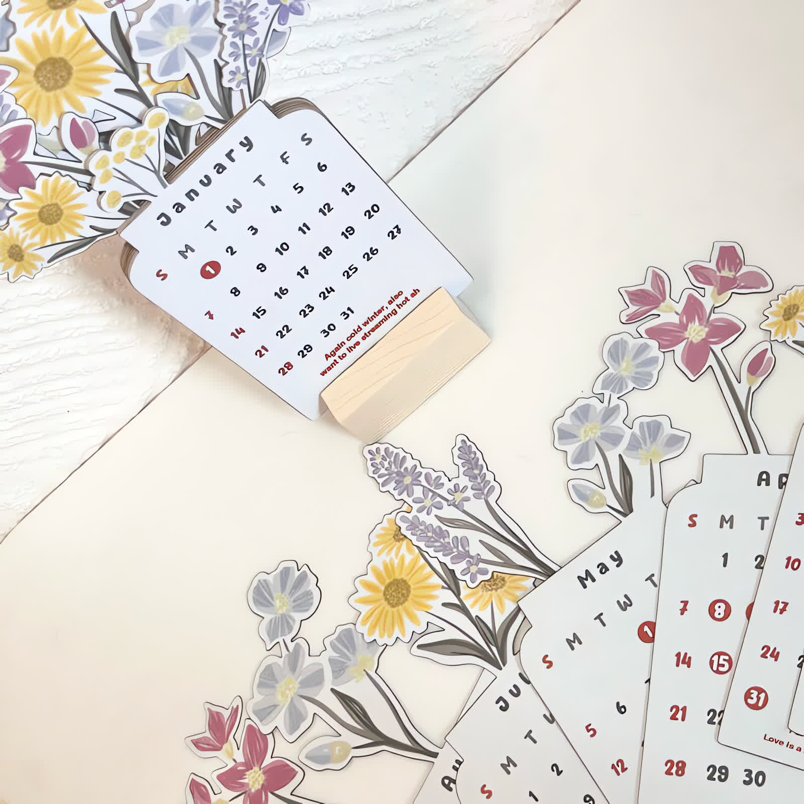 🌷Best Christmas Gift🎁--2025 Bloomy Flowers Desk Calendar📅