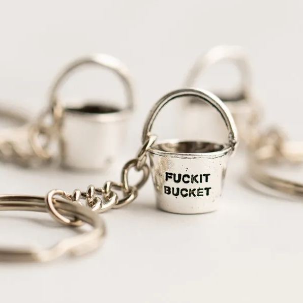 The Fuck It Bucket - 🤣Funny Metal Bucket Keychain