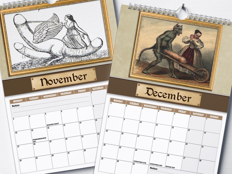 😂Medieval Dick Pics 2026 Calendar
