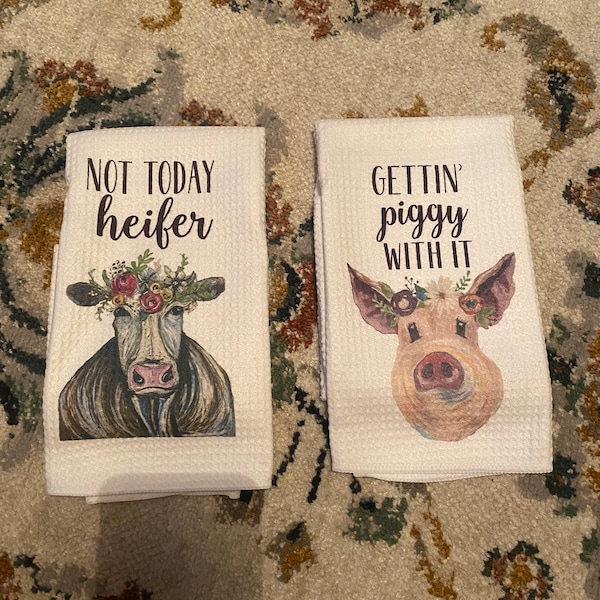 🐄Funny Farmhouse Kitchen Towels