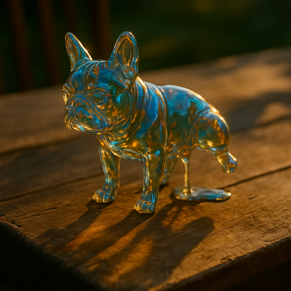 🐶💛 French Bulldog Middle Finger Statue 
