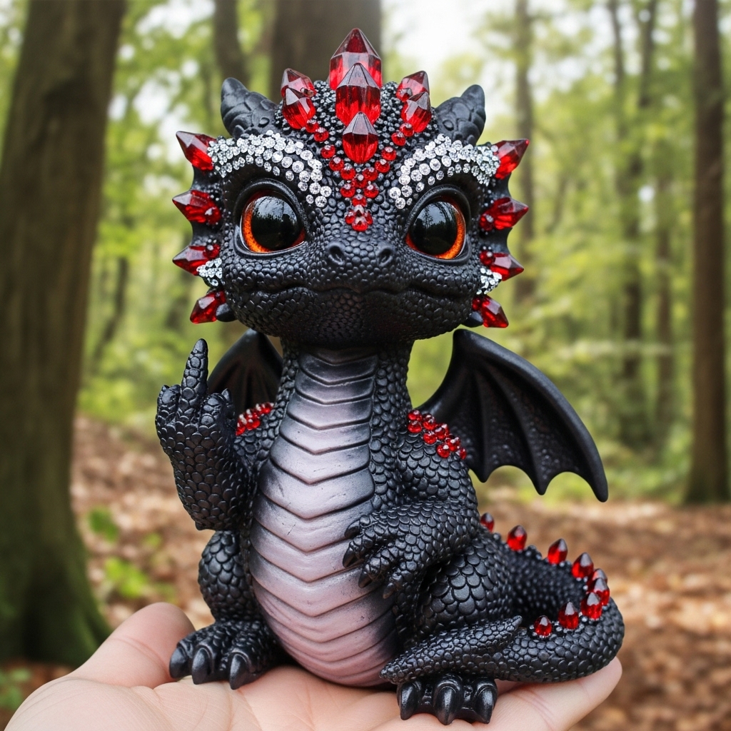 ✨ Bejeweled Gemstone Dragon Baby Ornament