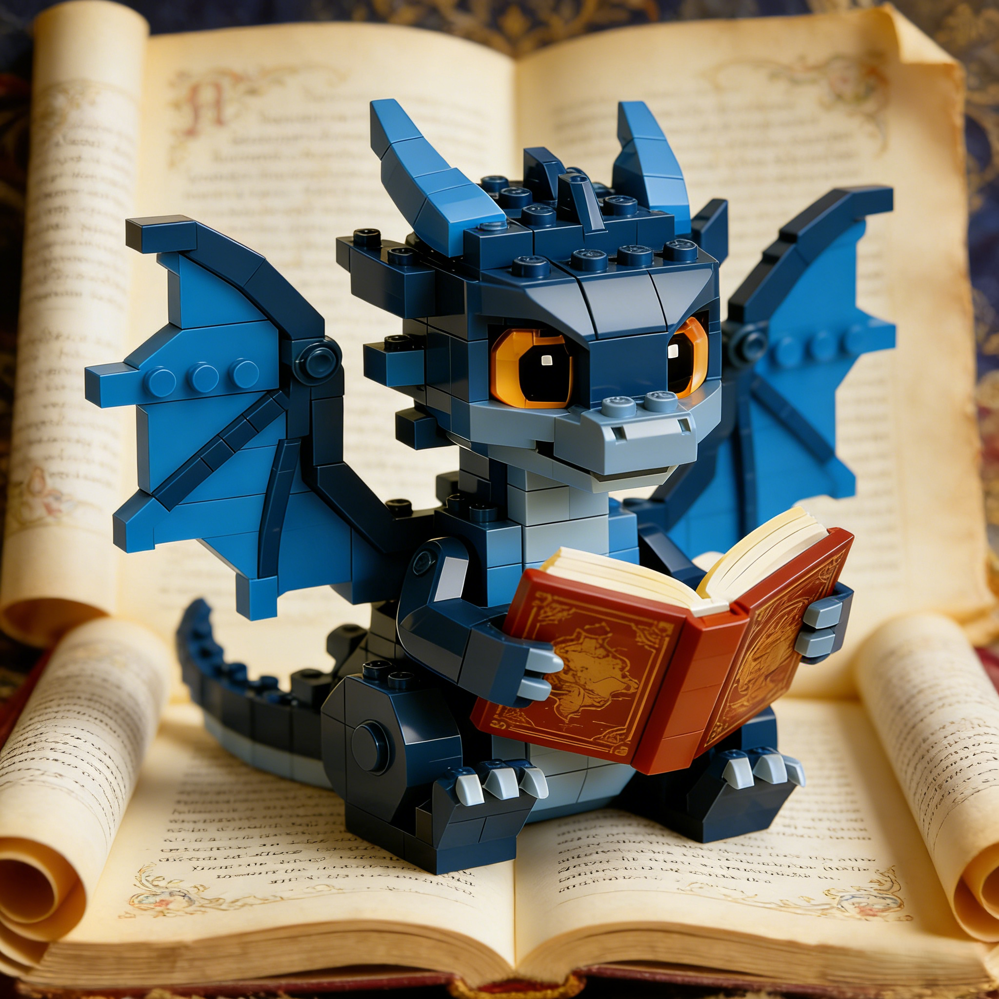 The Little Story Keeper Dragon Building Block Ornament