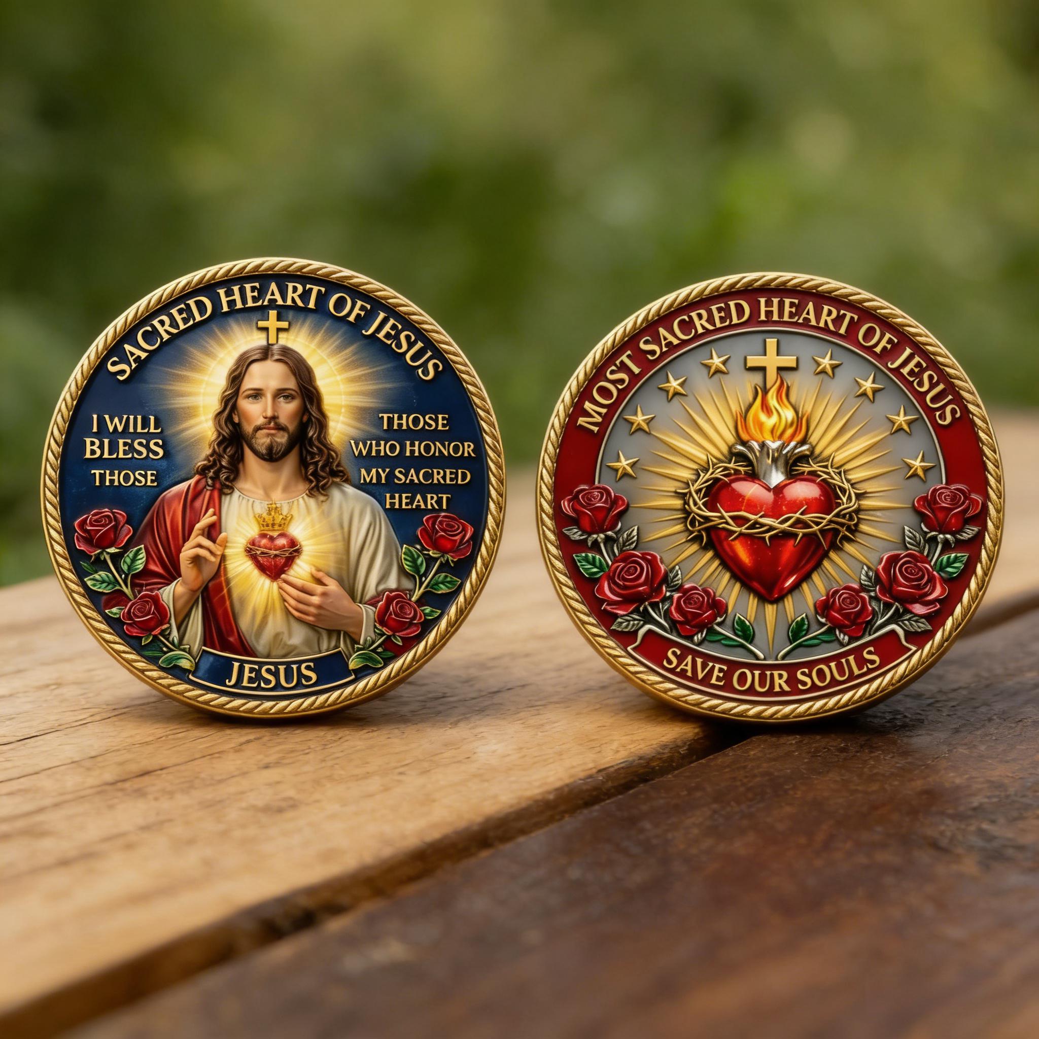 Sacred Heart of Jesus Devotional Coin