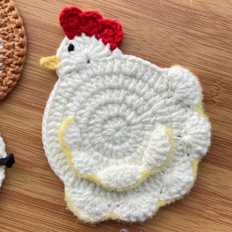 Handmade Crochet Animal Drink Coaster 