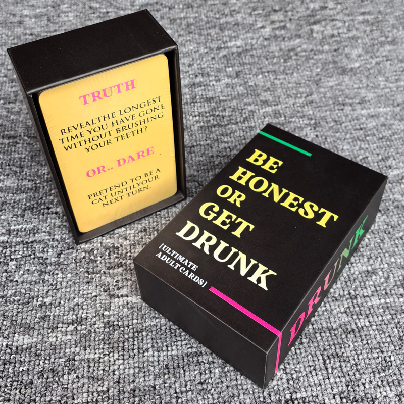 Be Honest or Get Drunk Game Card