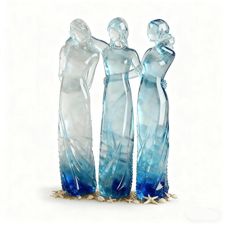 👩🏻‍🤝‍👩🏻Sisters by My Side, Celebrates Friendships Three Sisters Sculpture