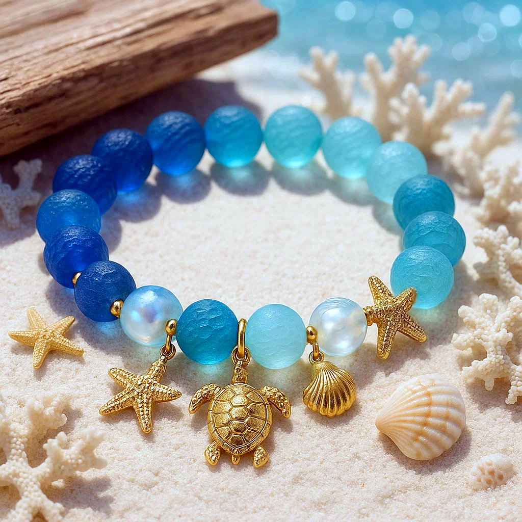 🌊✨ Sea Glass Bracelet